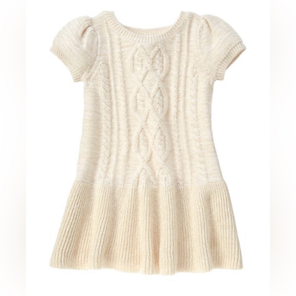 Gymboree Cream Cable Knit‎ Sweater Dress - Size 4T